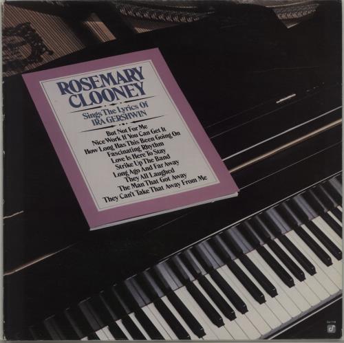 Rosemary Clooney Sings The Lyrics Of Ira Gershwin vinyl LP album (LP record) US 0RCLPSI677879
