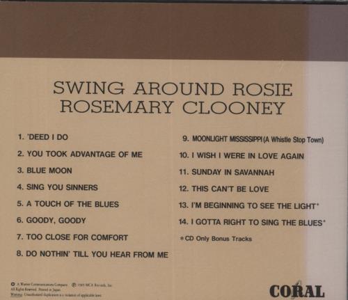 Rosemary Clooney Swing Around Rosie CD album (CDLP) Japanese 0RCCDSW834680