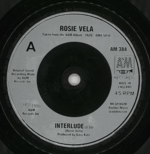 Rosie Vela Interlude 7" vinyl single (7 inch record / 45) UK RSV07IN865408