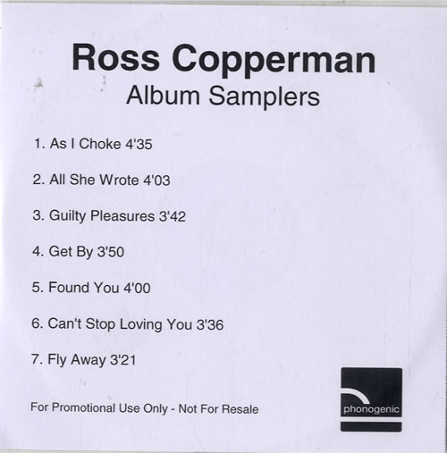 Ross Copperman Welcome To Reality - Album Sampler CD-R acetate UK RH0CRWE478399