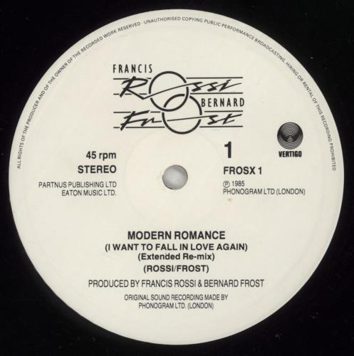 Rossi & Frost Modern Romance 12" vinyl single (12 inch record / Maxi-single) UK RAF12MO39172
