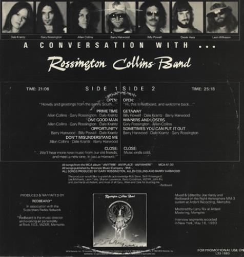 Rossington Collins Band A Conversation With... vinyl LP album (LP record) US RBDLPAC194090