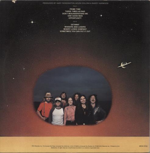 Rossington Collins Band Anytime Anyplace Anywhere vinyl LP album (LP record) US RBDLPAN580199