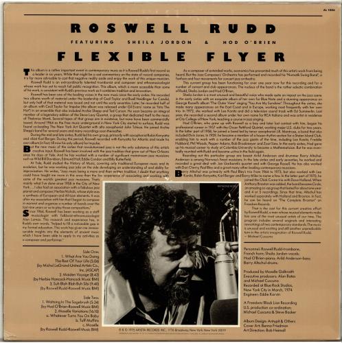 Roswell Rudd Flexible Flyer vinyl LP album (LP record) US W33LPFL705106