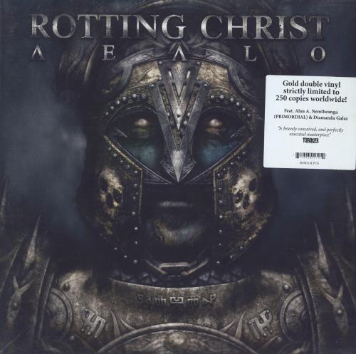 Rotting Christ Aealo - Gold Vinyl 2-LP vinyl record set (Double LP Album) US 2Q72LAE826162