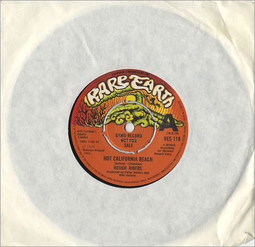 Rough Riders Hot California Beach 7" vinyl single (7 inch record / 45) UK RR507HO487278
