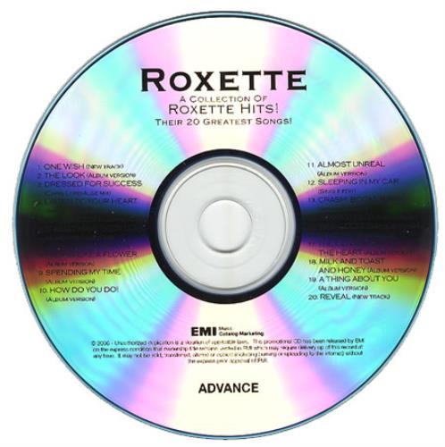Roxette A Collection Of Roxette Hits! Their 20 Greatest Hits US Promo 2