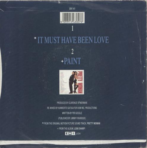 Roxette It Must Have Been Love 7" vinyl single (7 inch record / 45) UK ROX07IT11071