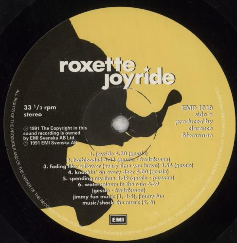Roxette Joyride - Stickered vinyl LP album (LP record) UK ROXLPJO668839