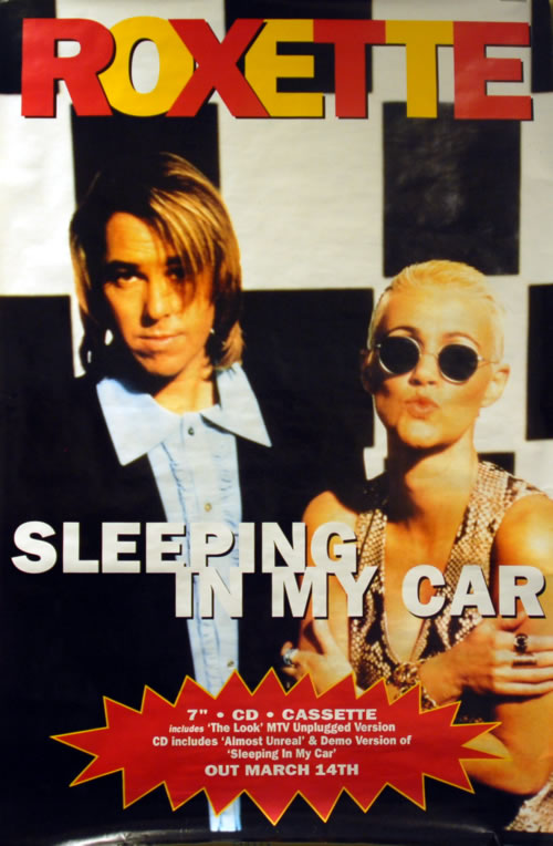 Roxette Sleeping In My Car poster UK ROXPOSL27525