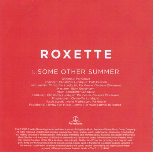 Roxette Some Other Summer CD-R acetate UK ROXCRSO691103