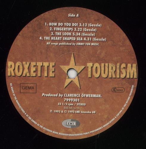 Roxette Tourism 2-LP vinyl record set (Double LP Album) UK ROX2LTO848997