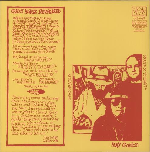 Roxy Gordon Crazy Horse Never Died vinyl LP album (LP record) US -X8LPCR882339