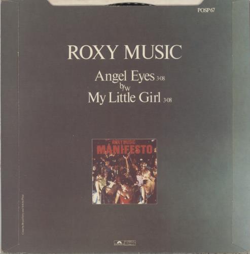 Roxy Music Angel Eyes + P/S 7" vinyl single (7 inch record / 45) UK RXY07AN566466