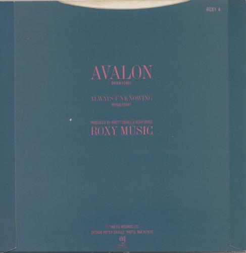 Roxy Music Avalon 7" vinyl single (7 inch record / 45) UK RXY07AV98301