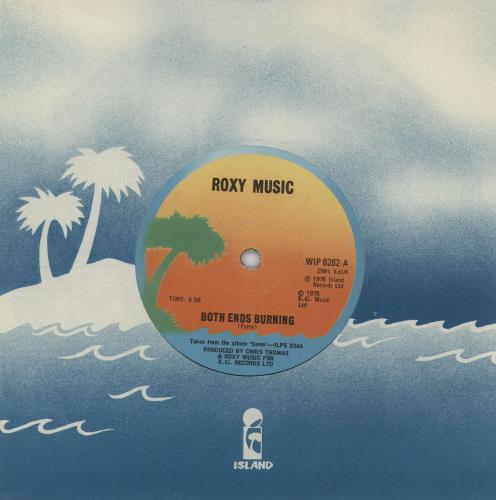 Roxy Music Both Ends Burning - Solid 7" vinyl single (7 inch record / 45) UK RXY07BO754844