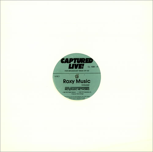 Roxy Music Captured Live! Radio Show 2-LP vinyl record set (Double LP Album) US RXY2LCA486923