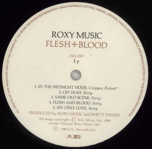 Roxy Music Flesh + Blood vinyl LP album (LP record) Dutch RXYLPFL479436