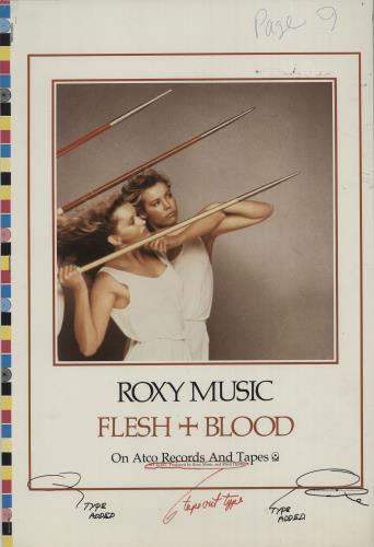Roxy Music Flesh + Blood artwork US RXYARFL660919