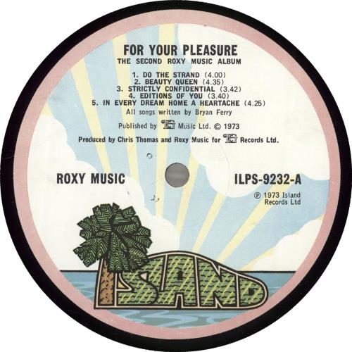 Roxy Music For Your Pleasure - Stickered Contract Press vinyl LP album (LP record) UK RXYLPFO701911