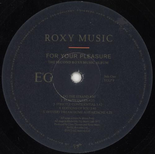 Roxy Music For Your Pleasure vinyl LP album (LP record) UK RXYLPFO738296