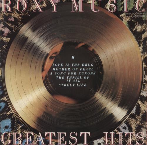 Roxy Music Greatest Hits + Inner - Shrink vinyl LP album (LP record) UK RXYLPGR864048