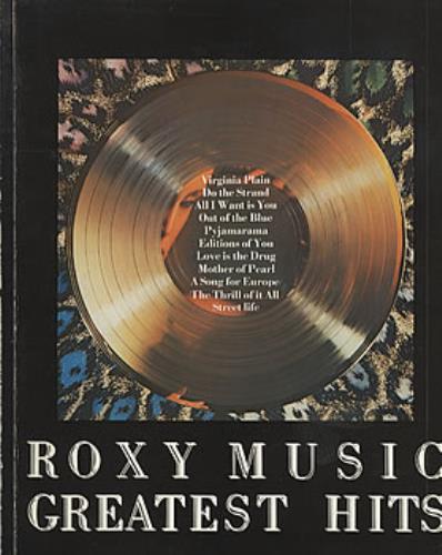 Roxy Music Greatest Hits book UK RXYBKGR304027