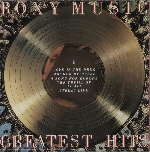 Roxy Music Greatest Hits vinyl LP album (LP record) US RXYLPGR505659