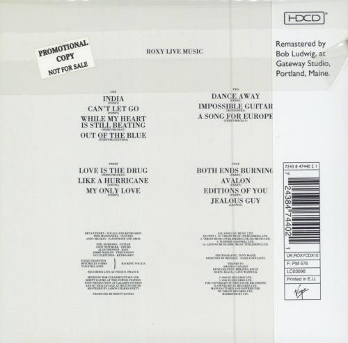 Roxy Music Heart Still Beating CD album (CDLP) UK RXYCDHE196186