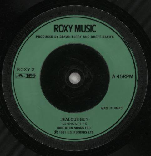 Roxy Music Jealous Guy - P/S 7" vinyl single (7 inch record / 45) French RXY07JE54491