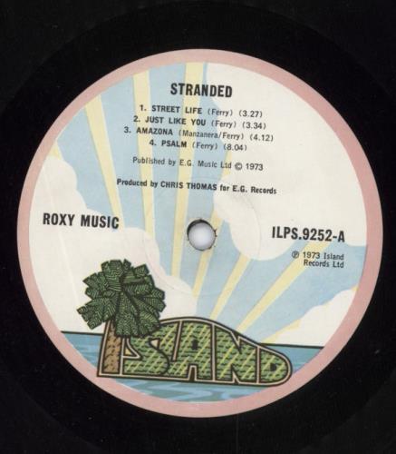Roxy Music Stranded - VG vinyl LP album (LP record) UK RXYLPST800599