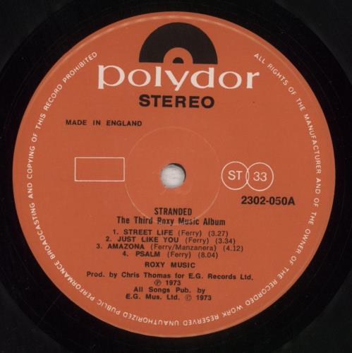 Roxy Music Stranded vinyl LP album (LP record) UK RXYLPST316730
