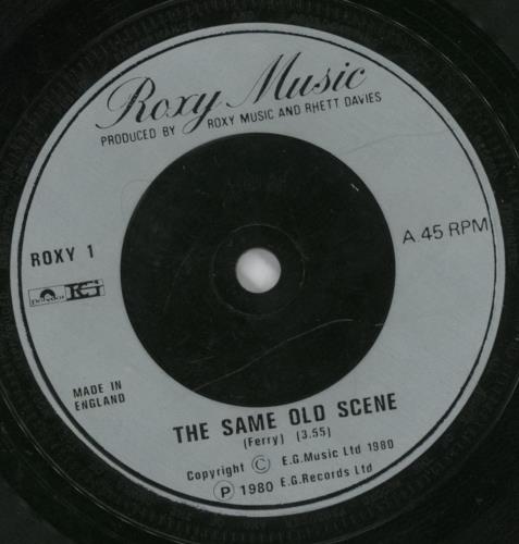 Roxy Music The Same Old Scene 7" vinyl single (7 inch record / 45) UK RXY07TH58832