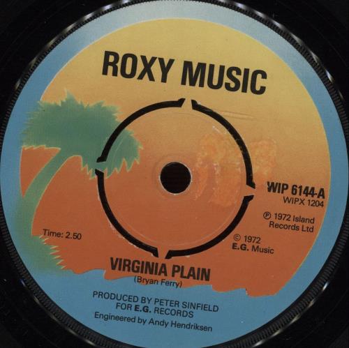 Roxy Music Virginia Plain - 2nd 7" vinyl single (7 inch record / 45) UK RXY07VI670588