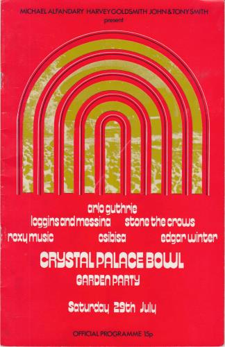 Roxy Music Crystal Palace Bowl Garden Party IV tour programme UK RXYTRCR588962