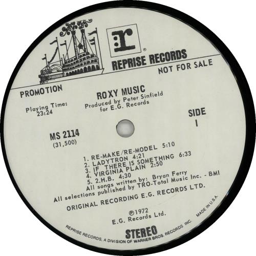 Roxy Music Roxy Music US Promo vinyl LP album (LP record) (99707)