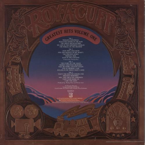 Roy Acuff Greatest Hits Volume One 2-LP vinyl record set (Double LP Album) UK RPU2LGR759329