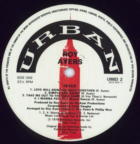 Roy Ayers Fever - Promo vinyl LP album (LP record) UK RA1LPFE805202