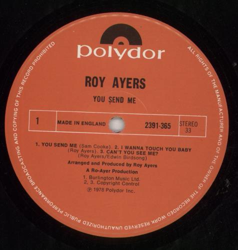 Roy Ayers You Send Me vinyl LP album (LP record) UK RA1LPYO445646