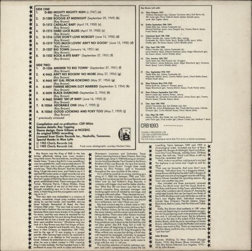 Roy Brown Boogie At Midnight vinyl LP album (LP record) UK R30LPBO861689