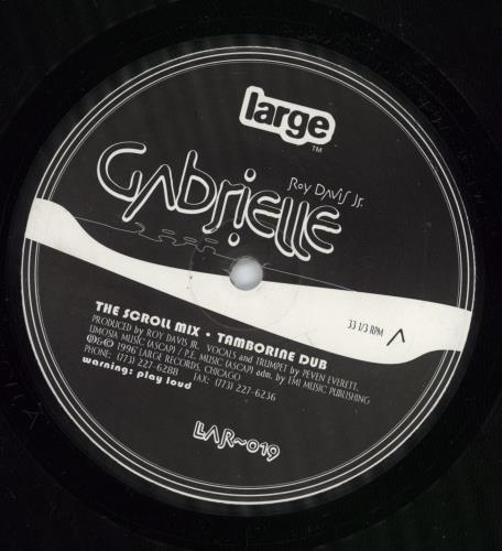 Roy Davis Jr. Gabrielle 12" vinyl single (12 inch record / Maxi-single) US X2112GA772803