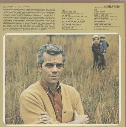 Roy Drusky I'll Make Amends vinyl LP album (LP record) US RYSLPIL699685