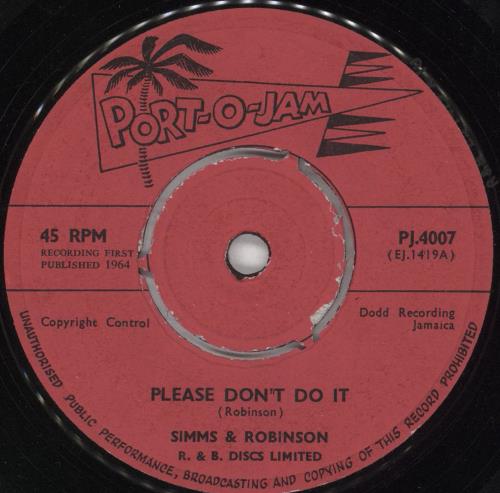 Roy Fuller Please Don't Do It 7" vinyl single (7 inch record / 45) UK 0Q007PL732642