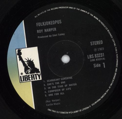 Roy Harper Folkjokeopus - Black vinyl LP album (LP record) UK ROYLPFO420892