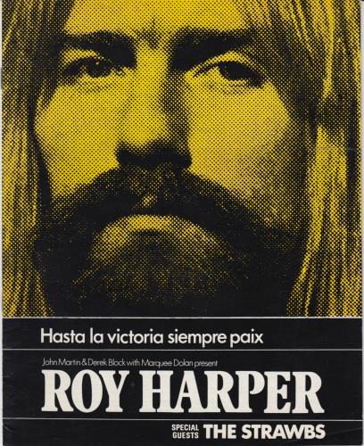 Roy Harper Hasta La Victoria Siempre Paix tour programme UK ROYTRHA651663