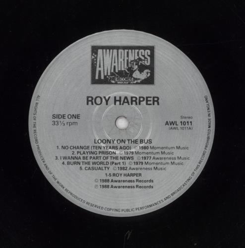 Roy Harper Loony On The Bus - VG vinyl LP album (LP record) UK ROYLPLO824943