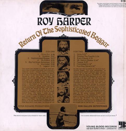 Roy Harper Return Of The Sophisticated Beggar vinyl LP album (LP record) UK ROYLPRE336676