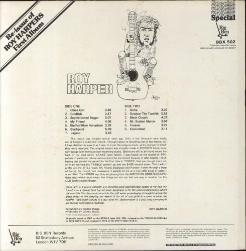 Roy Harper The Sophisticated Beggar vinyl LP album (LP record) UK ROYLPTH132139