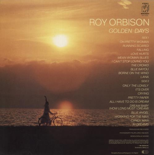 Roy Orbison Golden Days vinyl LP album (LP record) UK RYOLPGO231399