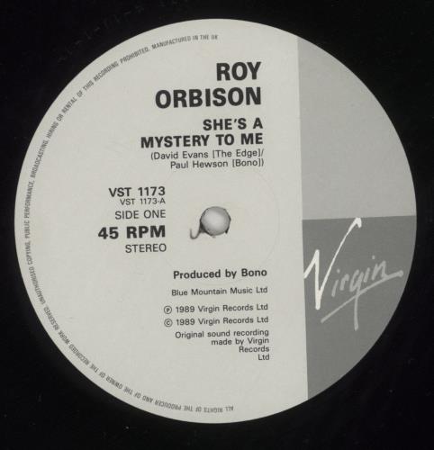 Roy Orbison She's A Mystery To Me 12" vinyl single (12 inch record / Maxi-single) UK RYO12SH37038